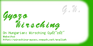 gyozo wirsching business card